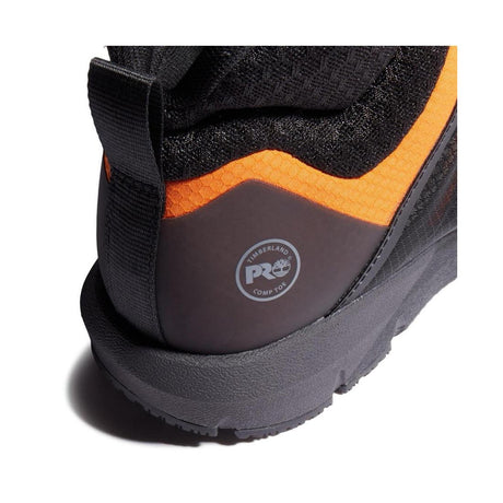 Timberland Pro Radius Composite-Toe Work Boot Black/Orange A29QB Heel View