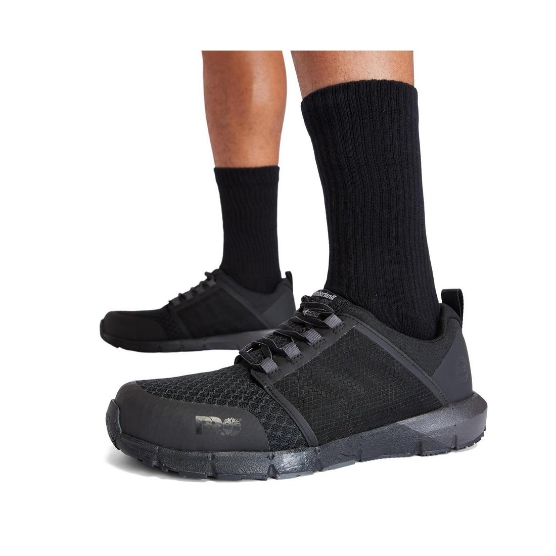 Timberland Pro Radius Composite-Toe Work Shoe Black A27W7 Legs View