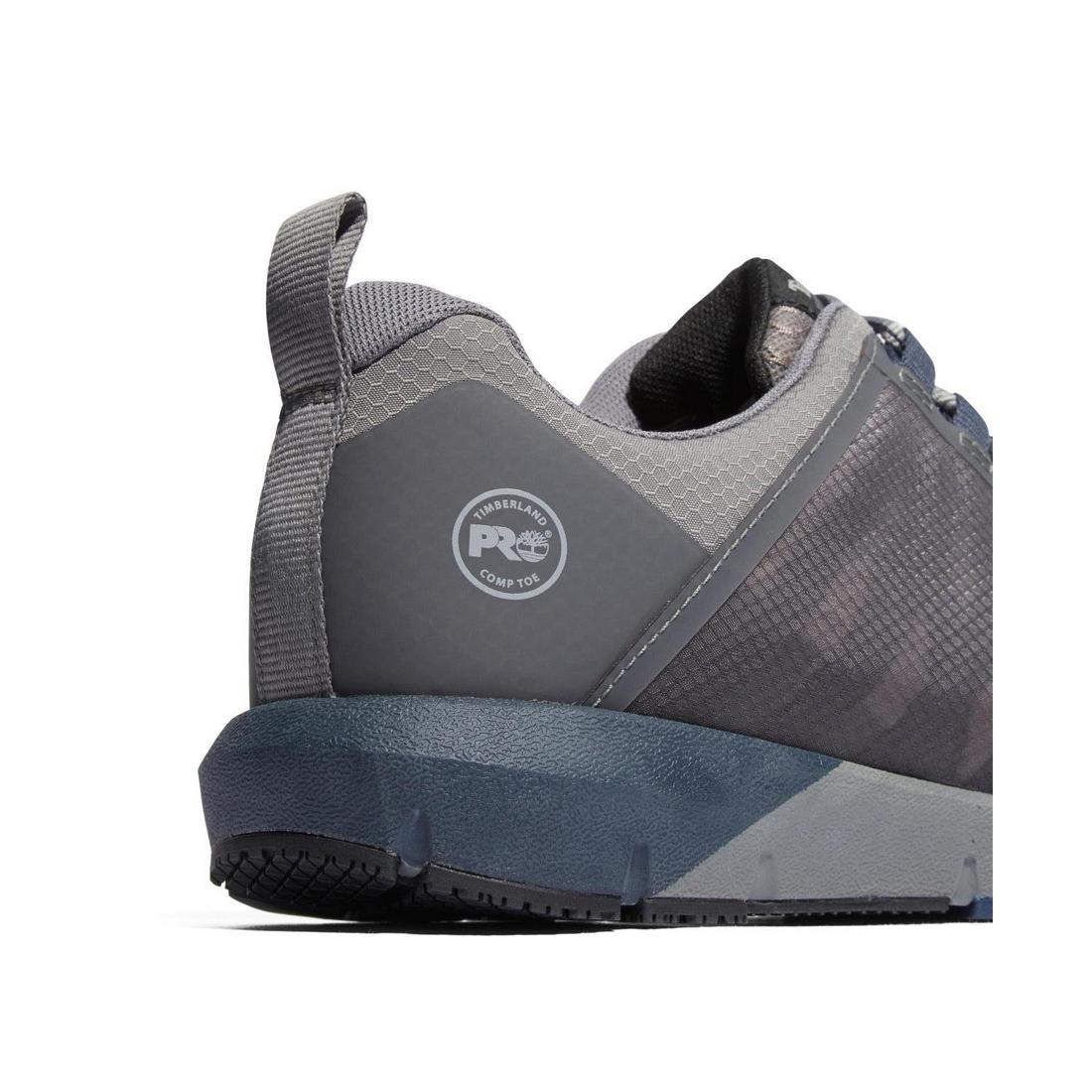 Timberland Pro Radius Composite-Toe Work Shoe Grey A27WT Heel View