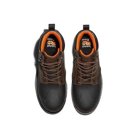 Timberland Pro Rigmaster 6 Inch Steel-Toe Waterproof Work Boot Brown Front-upper View