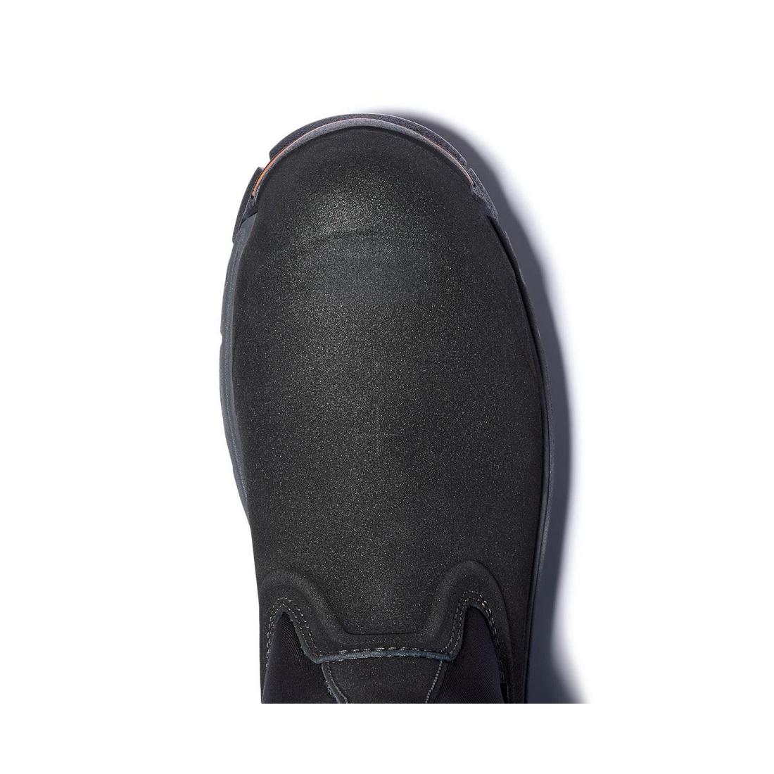 Timberland Pro Stockdale Alloy-Toe Waterproof Pull-On Work Boot Black Front-upper View