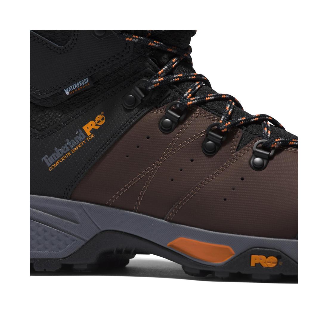 Timberland Pro Switchback 6 Inch Composite-Toe Waterproof Work Boot Brown A2B52 Detail View