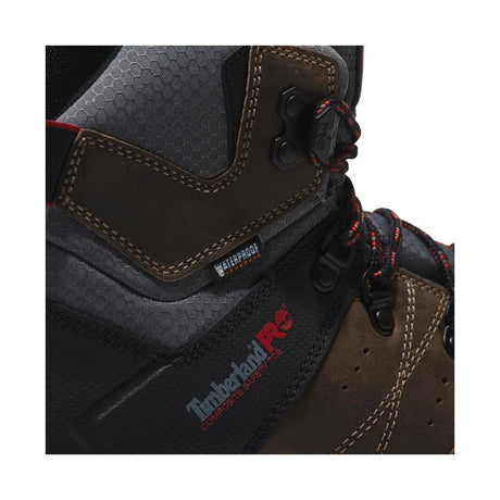 Timberland Pro Switchback 6 Inch Composite-Toe Waterproof Work Boot Brown/Grey A5SZ3 Detail View