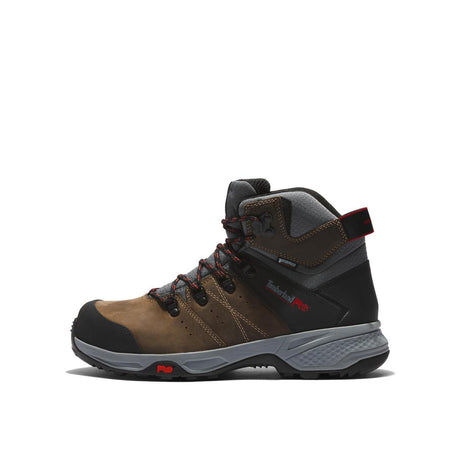 Timberland Pro Switchback 6 Inch Composite-Toe Waterproof Work Boot Brown/Grey A5SZ3 Lateral View