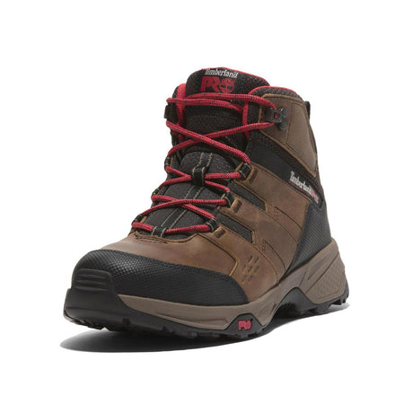 Timberland Pro Switchback Lt 6 Inch Steel-Toe Work Boot Brown/Red A6183,DISCONTINUED,LOLA