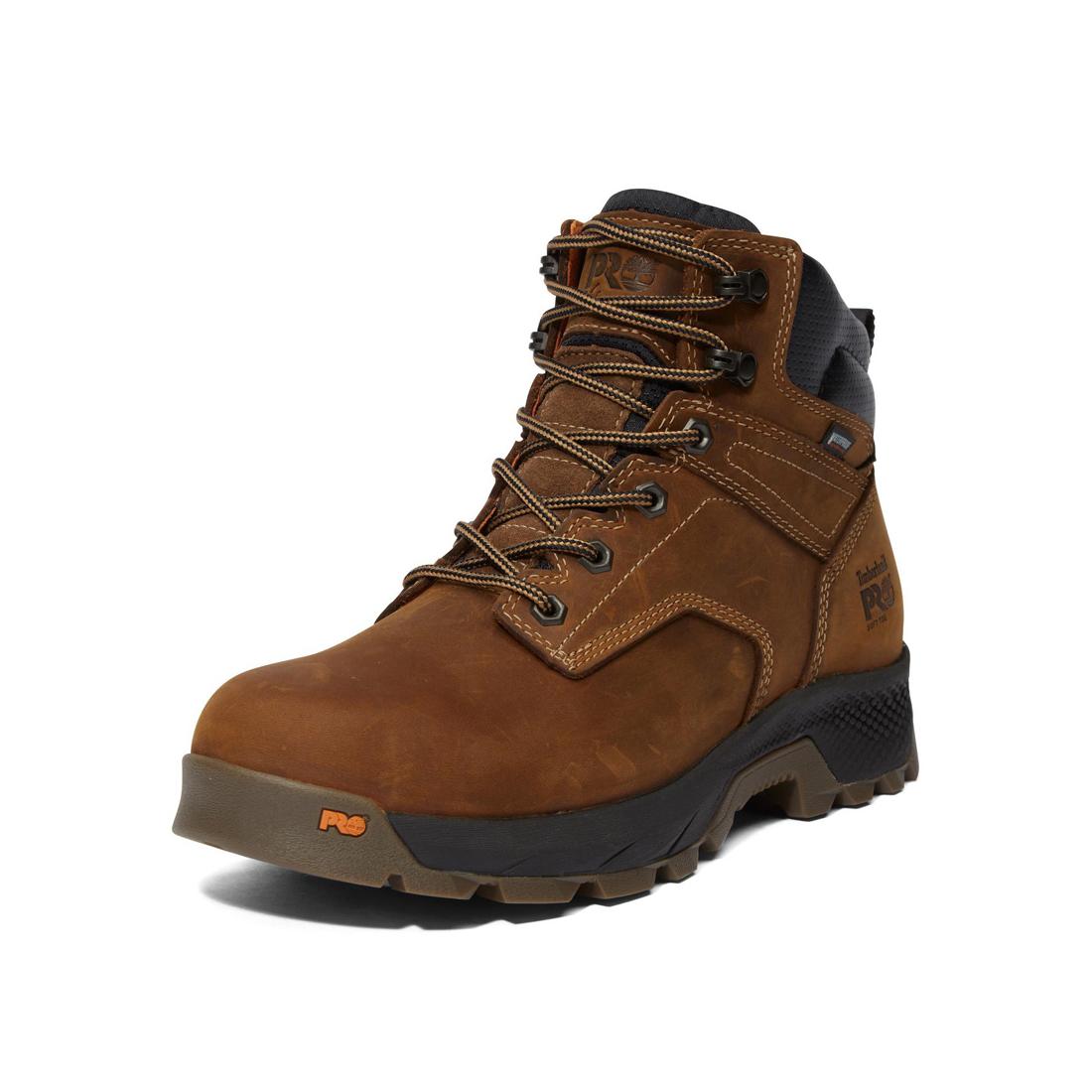 Timberland Pro Titan EV 6 Inch Soft-Toe Waterproof Work Boot Brown A5M2T Front View