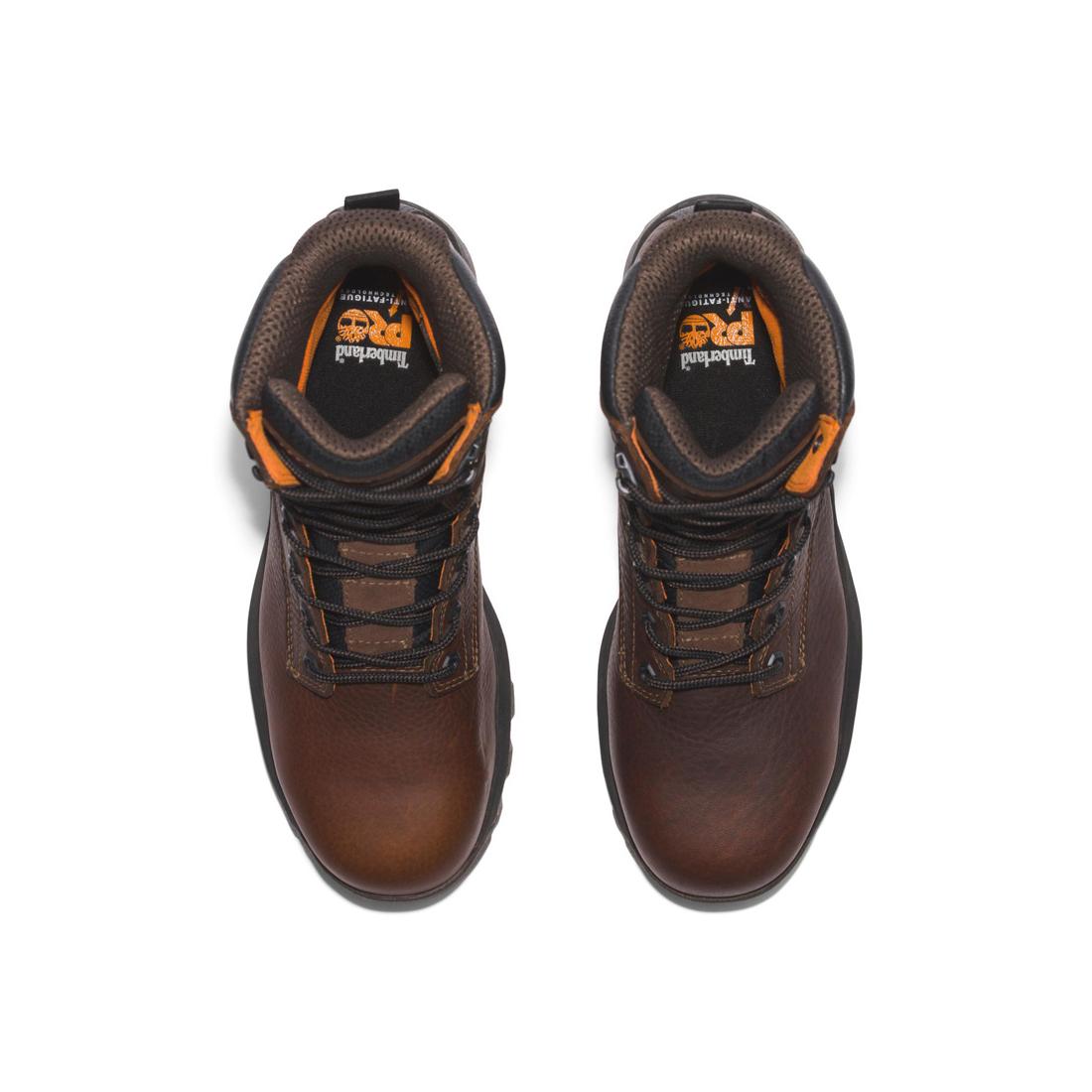 Timberland Pro Titan Ev 8 Inch Composite-Toe Waterproof Work Boot Brown Front-upper View