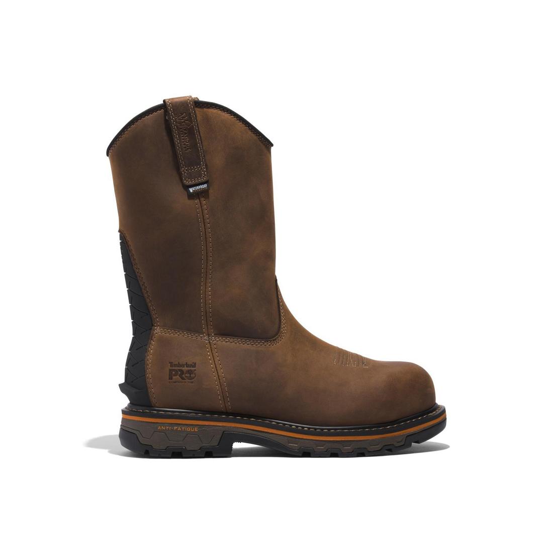 Timberland Pro-True Grit Pullon Nt Waterproof Brown: Brown Bandit-Steel Toes-1