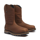 Timberland Pro True Grit Waterproof Composite Toe Pull On Work Boots – Medium Brown Front-upper View