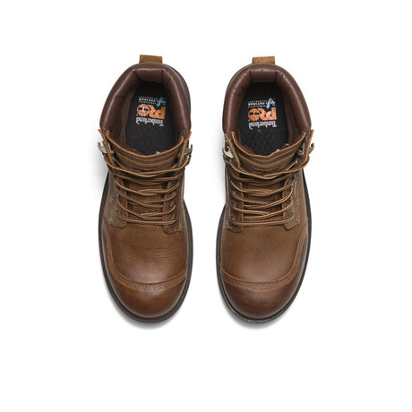 Timberland Pro Whitman 6-Inch Waterproof Full Grain Boot Medium Brown Front-upper View