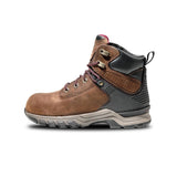 Timberland Pro Women's Hypercharge 6-Inch Waterproof Nano-Toe Work Boot Brown/Purple A4115,DISCONTINUED,LOLA