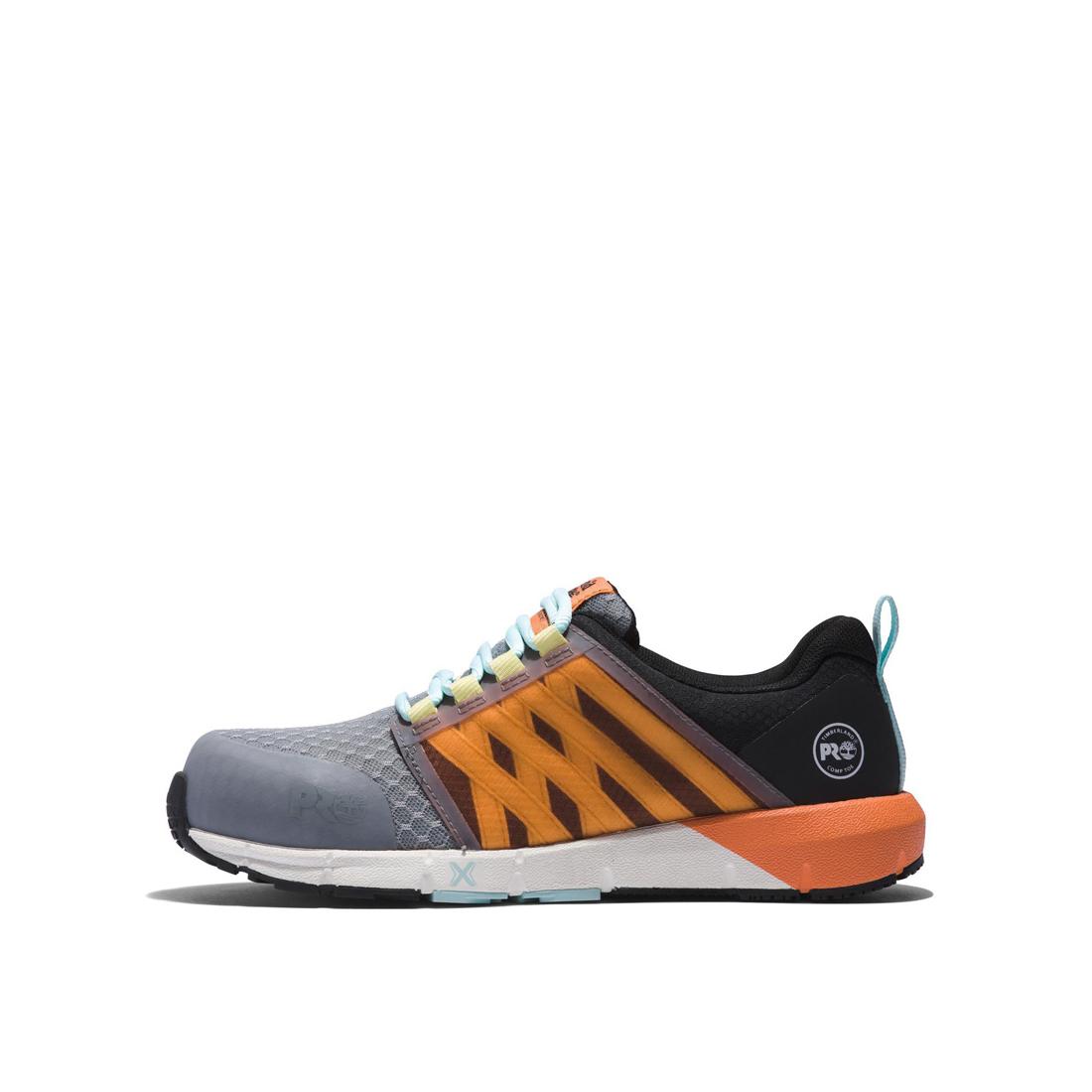 Timberland Pro Women's Radius Composite-Toe Work Shoe Grey/Orange A41FY,DISCONTINUED,LOLA