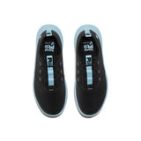 Timberland Pro Women's Solace Max Soft-Toe Slip-On Shoe Black/Blue Front-upper View