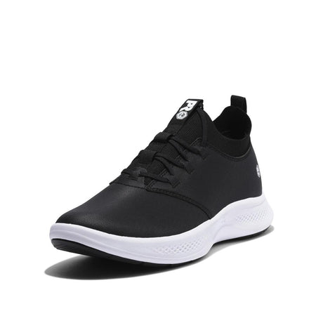 Timberland Pro Women's Solace Max Soft-Toe Slip-On Shoe Black/White A5WCY,DISCONTINUED,LOLA