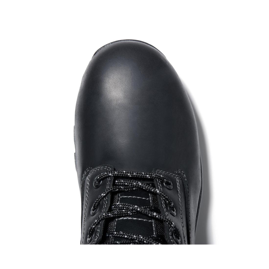 Timberland Pro Workstead 6 Inch Composite-Toe Work Boot Black Front-upper View