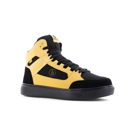 Volcom Evolve Composite-Toe Met Guard High Top Work Boot Black/Yellow VM30239 Lateral Image