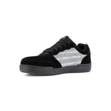 Volcom Women's Hybrid Composite-Toe Wedge Sole Work Shoe Black Grey VM30361F Angled Medial Image