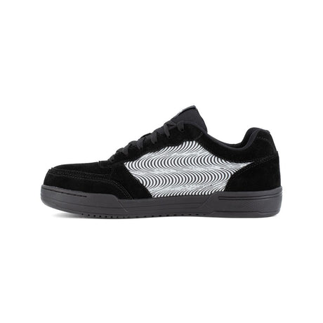 Volcom Women's Hybrid Composite-Toe Wedge Sole Work Shoe Black Grey VM30361F Medial Image