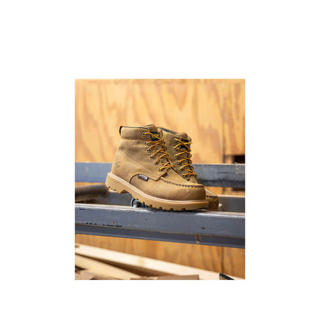 Wolverine Floorhand Moc-Toe 6" Waterproof Work Boot Tan W080139 Upper Image