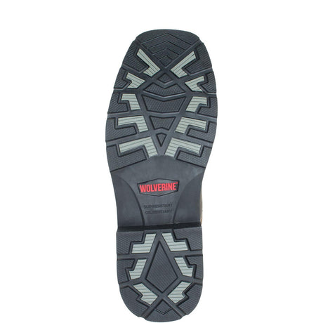 Wolverine Rancher Soft-Toe Pull-On Wellington Square Toe Work Boot Dark Brown/rust steel toe,W10704 Upper Image