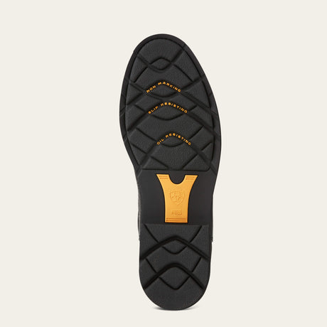 Ariat Sierra Steel Toe Work Boot in Black, sole view