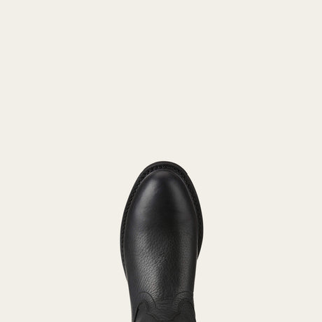 Ariat Sierra Steel Toe Work Boot in Black, toe view