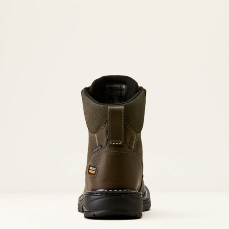 Ariat Casey 6" Composite Toe Work Boot in Shadow, heel view