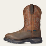 Ariat Big Rig Waterproof Wide Square Toe Composite Toe Work Boot in Dark Brown, side view
