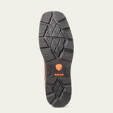 Ariat Groundwork Waterproof Wide Square Toe Steel Toe Work Boot in Dark Brown, sole view