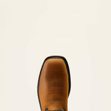 Ariat WorkHog CSA Waterproof Wide Square Toe Metguard Composite Toe Work Boot in Dark Copper, toe view