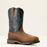 Ariat WorkHog CSA Waterproof Wide Square Toe Composite Toe Work Boot in Tumbled Bark, medial view