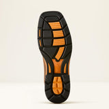Ariat WorkHog CSA Waterproof Wide Square Toe Composite Toe Work Boot in Tumbled Bark, sole view