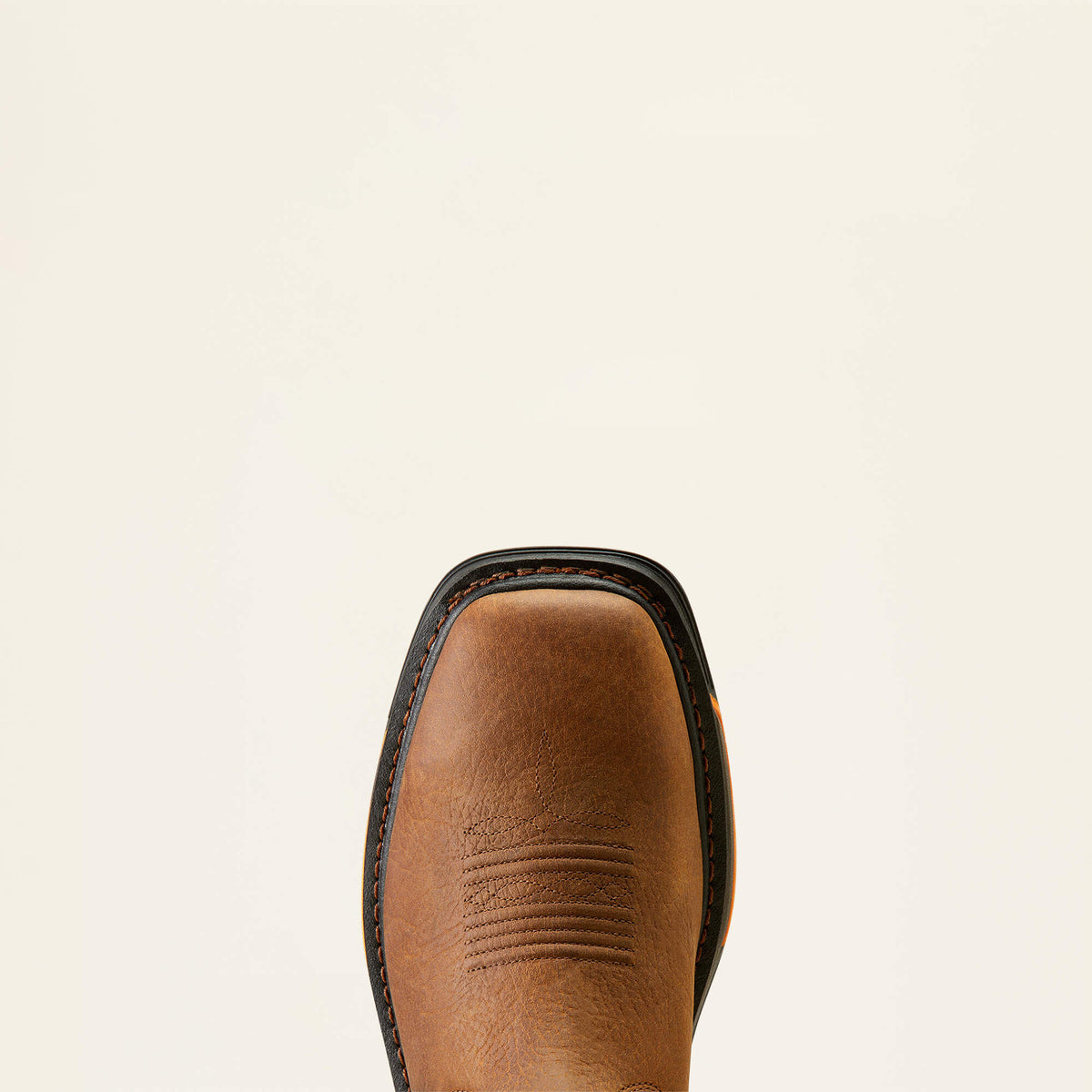 Ariat Big Rig Tread VentTEK Wide Square Toe  Work Boot in Earth, toe view