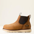 Ariat Rebar Wedge Chelsea Waterproof Composite Toe Work Boot in Antique Brown, side view