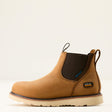 Ariat Rebar Wedge Chelsea Waterproof Work Boot in Antique Brown, side view