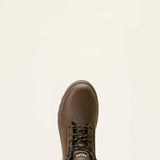 Ariat Turbo Duratread 6" Waterproof Carbon Toe Work Boot in Dark Brown, toe view