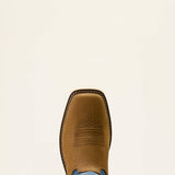 Ariat Activator Waterproof Wide Square Toe  Work Boot in Dusted Brown, toe view