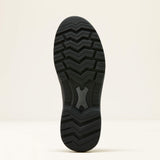Ariat Turbo Chelsea Waterproof Work Boot in All Black, sole view
