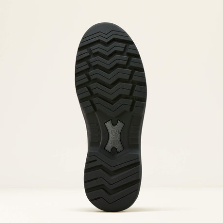 Ariat Turbo Chelsea CSA Waterproof Carbon Toe Work Boot in All Black, sole view