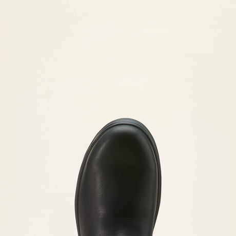Ariat Turbo Chelsea CSA Waterproof Carbon Toe Work Boot in All Black, toe view