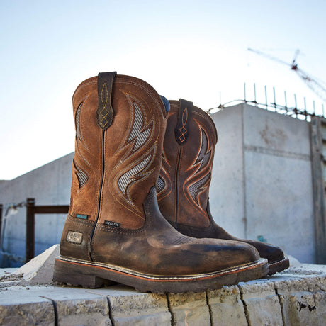 Ariat Activator  VentTEK Waterproof Wide Square Toe Steel Toe Work Boot in Dark Brown, additional view
