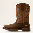 Ariat Activator  VentTEK Waterproof Wide Square Toe Steel Toe Work Boot in Dark Brown, side view