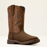 Ariat Activator VentTEK Waterproof Wide Square Toe  Work Boot in Dark Brown, medial view
