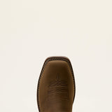 Ariat Activator VentTEK Waterproof Wide Square Toe  Work Boot in Dark Brown, toe view