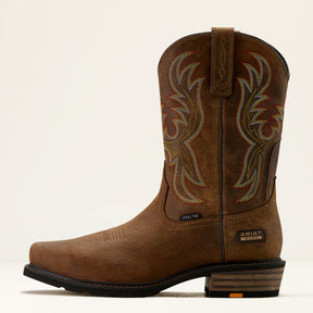 Ariat Ironside Square Toe Steel Toe Work Boot in Rye Brown, side view
