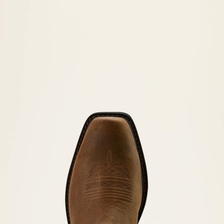 Ariat Ironside Square Toe Steel Toe Work Boot in Rye Brown, toe view