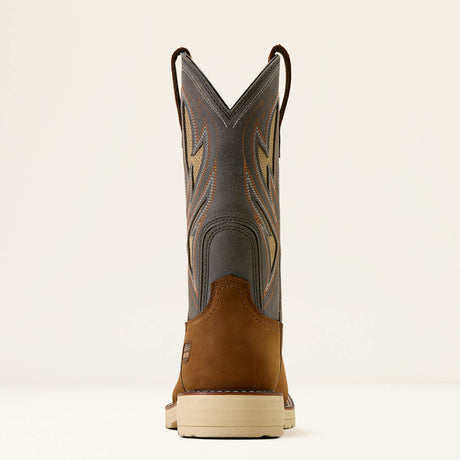 Ariat Activator VentTEK Wide Square Toe Steel Toe Work Boot in Alamo Brown, heel view