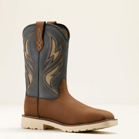 Ariat Activator VentTEK Wide Square Toe Steel Toe Work Boot in Alamo Brown, medial view