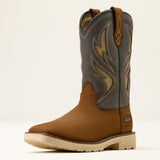Ariat Activator VentTEK Wide Square Toe  Work Boot in Alamo Brown, three-quarter front view