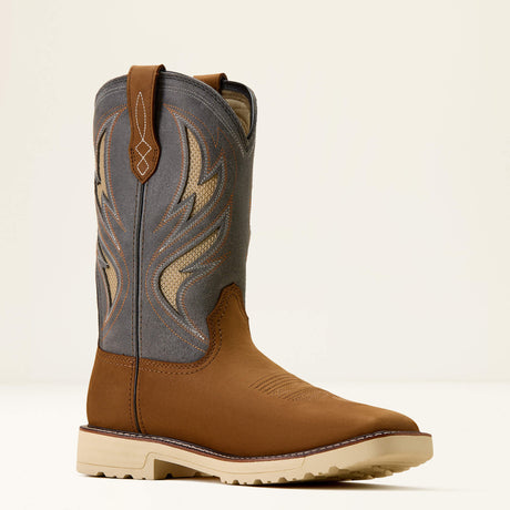 Ariat Activator VentTEK Wide Square Toe  Work Boot in Alamo Brown, medial view